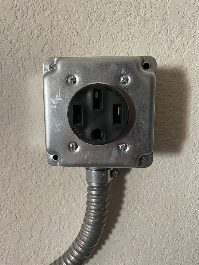 NEMA 14-50 outlet installed for Electrical Panel Upgrade in Cupertino